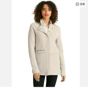 NAU Boiled Wool Shirt Jacket Button Up Coat